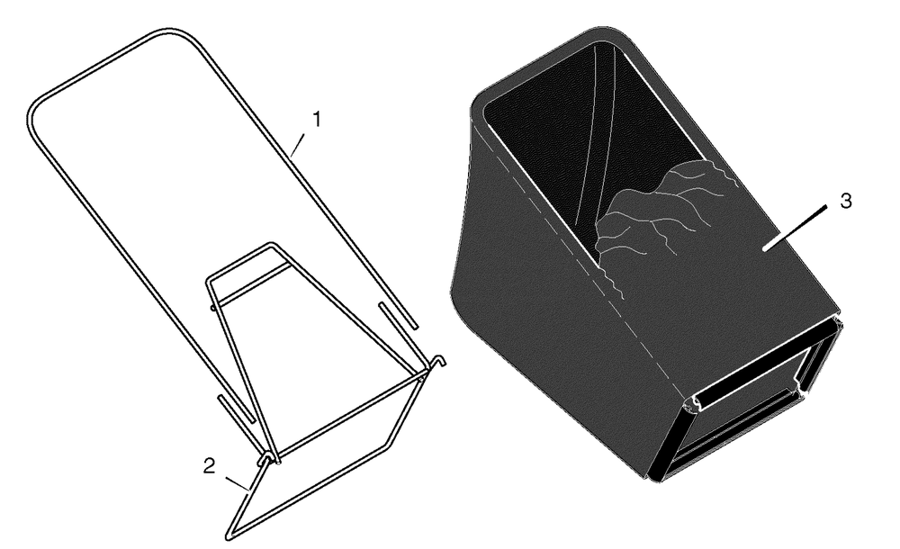 Bag Assembly Diagram and Parts List for 222210X24B 2005 Briggs and Stratton Lawn Mower